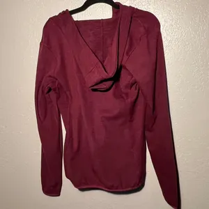 Pink-violet Women's Burgundy and Red Hoodie Zip-Up Medium Sweatshirt Jacket Y2K thumbnail 5