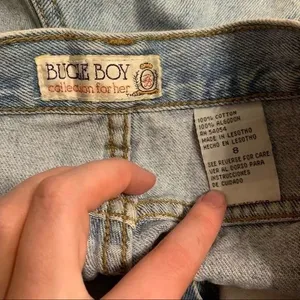Vintage Bugle Boy Shorts Womens‎ 8 Blue High Waist Denim Button Fly Light Wash thumbnail 3