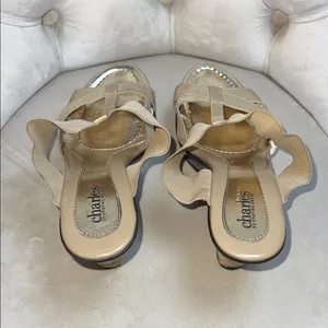 Charles‎ by Charles David Beige Wedge Sandals Size 7.5 thumbnail 5