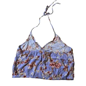 American‎ Eagle Outfitters Women’s Purple Floral Halter Top XL thumbnail 4