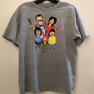 Grey Bob's Burgers family tee tshirt top-L Measurements in pics thumbnail 1