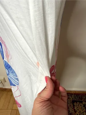 Commense White Semi Sheer Ocean Print Maxi Dress thumbnail 11