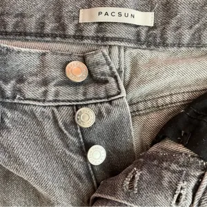 Pacsun Eco Gray High Waisted Straight Leg Button Fly Ankle Cropped Jeans 23 thumbnail 11