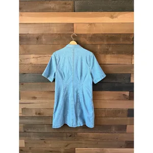 Madewell Denim Shirt Dress Snap Front Stretch Jean Dress Size 14 thumbnail 6