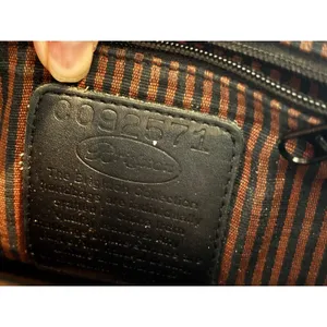 Brighton‎ Shoulder Bag Small Black Brown Leather Croco Trim Vintage Crossbody thumbnail 3