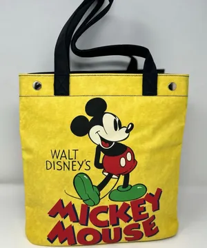 Disney Walt Disney Mickey Mouse Vinyl‎ Yellow Shopper Bag thumbnail 1