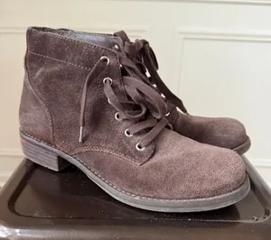 Sam Edelman Bleecker Brown Suede Leather Ankle Boots Booties 9 thumbnail 1