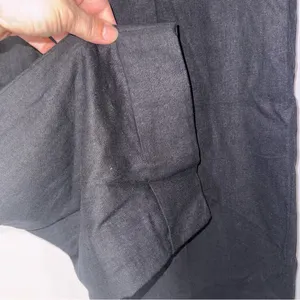 NWT‎ Zara Large Black Linen Blend Wide Leg Pants CP thumbnail 4