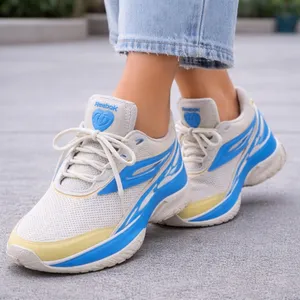 Reebok Women's Cream, Blue & Yellow Low-Top Sneakers thumbnail 1