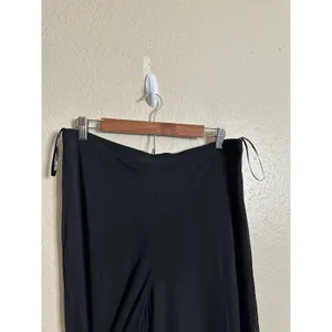 Tadashi Shoji Mesh Black Wide Leg Dress Pants Gala Core Dark Romantic Womans XL thumbnail 5