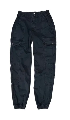 Garage Black Cargo Jogger Pants Women’s XS Elastic Waist Stretch Utility Y2K thumbnail 1