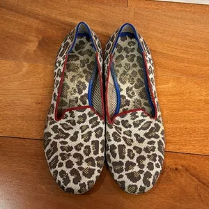 Rothy's The Loafer Women Leopard Print Red Trim Knit Flats‎ Size 8 thumbnail 3