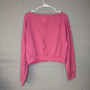 Free People We The Free Ife Thermal Pullover Cotton Top in Pinky Promise Women’s Size Medium thumbnail 6