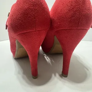 Daily Mary Jane Pumps High‎ Heels Dress Shoes Red Suede 8.5 Party Retro Pumps thumbnail 7