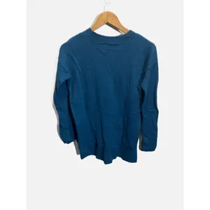 Gap Crewneck Sweater Womens XS‎ Teal Blue Wool Blend High-Low Hem Casual Knit thumbnail 5
