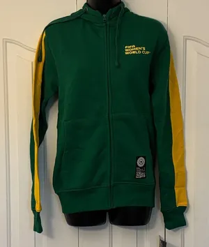 FIFA South Africa Zip-Up Hoodie Green / Yellow Women Size XS thumbnail 1