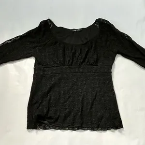 Elegant Black Lace Top Size L thumbnail 1