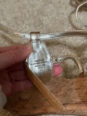Tommy Hilfiger Gold and Brown Sandals thumbnail 6
