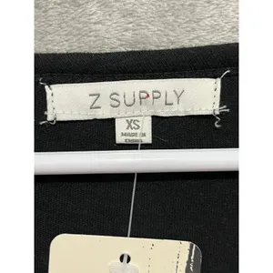 Z Supply Bailey Tiered Midi Dress Black Long Sleeve Minimalist Women’s XS New thumbnail 5