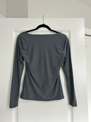 New Abercrombie and Fitch Soft Matte Seamless Long-Sleeve Squareneck Top Medium thumbnail 4