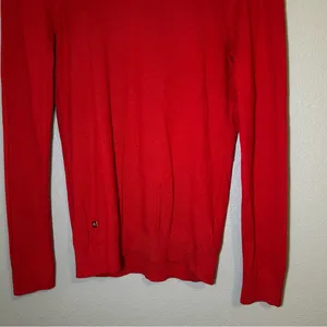Ralph Lauren Red Silk Blend Turtle Neck Knit Sweater Women’s Size Medium thumbnail 4