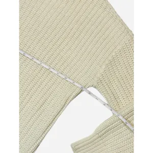Skies Are Blue Small Oatmeal‎ Sweater Criss Cross Back Chunky Knit Cozy Casual thumbnail 6