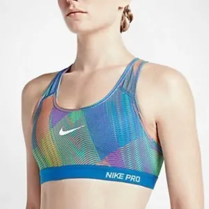 Nike Pro Classic Padded Frequency Women Sports Bra Women’s Small thumbnail 1