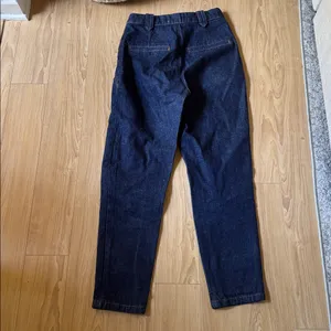 Zara Women's Dark Blue Relaxed Pants thumbnail 4
