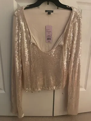 Wild Fable Long Sleeve Sequin Top thumbnail 3
