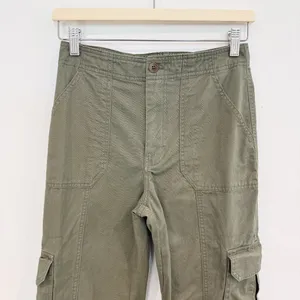 Abercrombie Cargo Pants Size 25 Green Wide Leg Baggy High Rise Minimalist Grunge thumbnail 5