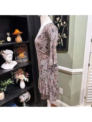 Anthropologies Weston Wear Snakeskin Print Wrap Dress – Size M thumbnail 3
