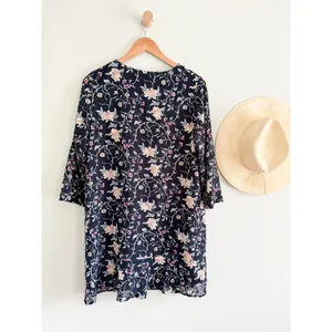 Sézane‎ | Sezane | Robe Aure Floral Mini Dress Navy | Sz 38 / US Sz 6 thumbnail 8