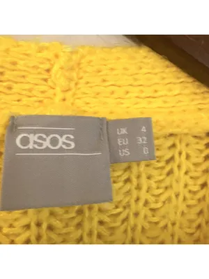 ASOS Chunky-Knit Cardigan - Size US 0 (UK 4) - Bright Yellow - Button-Down thumbnail 2