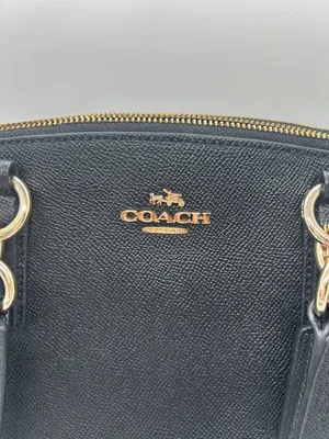 Coach Black Pebbled Leather Christie Satchel Tote Handbag Purse w/ Wallet 🌺🌺 thumbnail 6