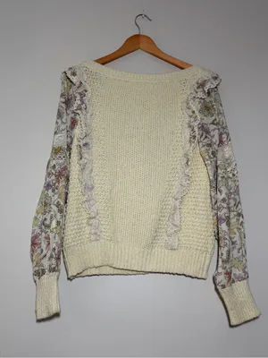 Anthropologie Printed Sleeve Sweater thumbnail 6