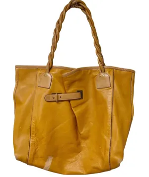Chloé Amy Large Caramel Leather Braided Handle Tote Shoulder Bag thumbnail 1