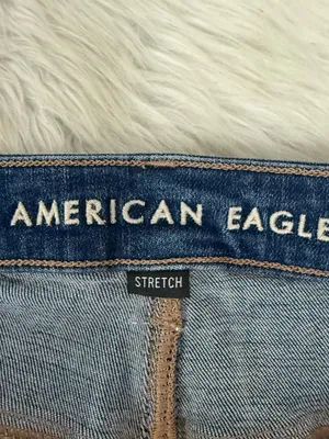 American Eagle Super High Rise Flare Jeans Women’s 10R Stretch Dark Wash thumbnail 5