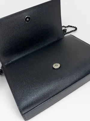 YSL Saint Laurent AUTHENTIC Black Leather Monogram Chain Crossbody Bag WITH COA thumbnail 9
