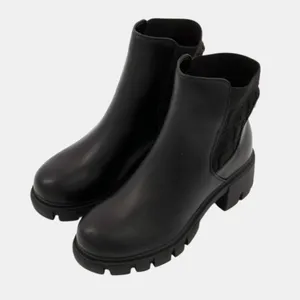 Guess Keva Booties Lugged Sole Chelsea Boots in Black thumbnail 4