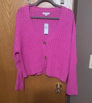 American Eagle NWT pink cardigan thumbnail 1