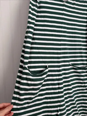 Pact Lounge Sleeveless Striped Jumpsuit Women Size Medium thumbnail 2
