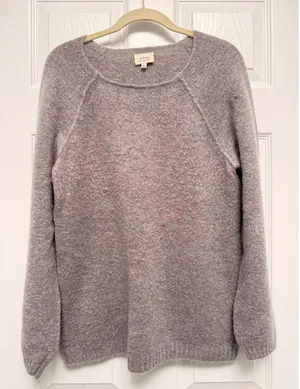 Wilfred Aritzia Chapais Sweater Pullover Mohair Wool Blend Purple Pink Small thumbnail 1