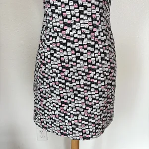 Byer California Vintage 90s Eccentric Purse Print Black & Pink Babydoll Dress thumbnail 4