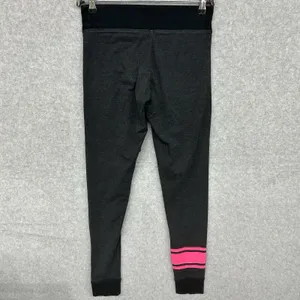 Victorias Secret PINK Yoga Leggings Charcoal Gray Pink Stripe Slim Joggers Small thumbnail 5