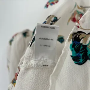 Lemon Tart Floral Print Women's‎ Crepe Chiffon Top Tassel Tie Neck 3/4 Sleeve S thumbnail 8