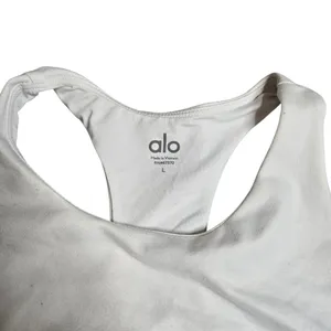 Alo‎ Yoga Women's Verse Sports Bra White/Black Size: L thumbnail 3