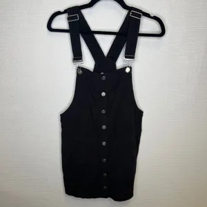 Harper Heritage Francescas Black Corduroy Button Front Pinafore Dress‎ Small thumbnail 2