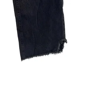 Free People Vintage Flared Jeans Black Ash‎ Denim Raw Hem Size 27 thumbnail 7