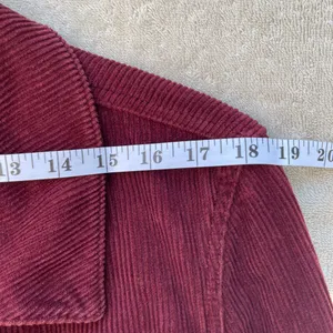 Topshop Burgundy Corduroy Belted shirt dress coat grunge fall streetwear casual thumbnail 9