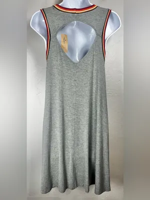 American Eagle Outfitters Gray Sleeveless Swing Dress Size Small thumbnail 3